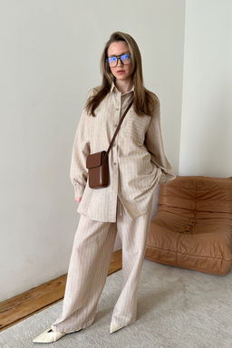 Костюм женский SET065/08/Бежевый, белый - M&G all natural фото 7