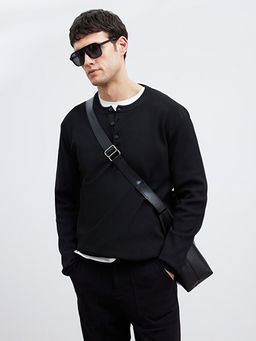 Bisiklet Yaka Erkek Triko Kazak