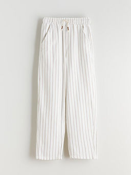 Beli Lastikli ?izgili Erkek ?ocuk Pantolon