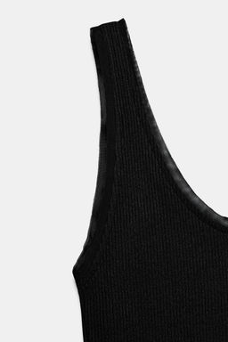 CAMISETA COMBINADA TIRANTES / Negro - Zara фото 7