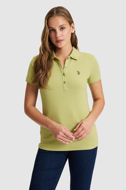 Kad_n Ye_il Polo Yaka Basic Ti__rt