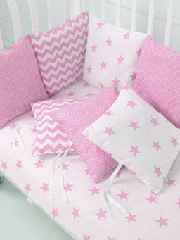 Бортики в кровать - Розовый Набор бортиков