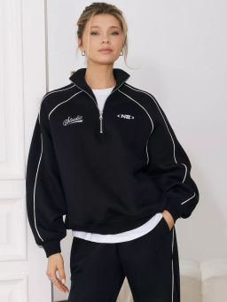 Свитшот с декоративным кантами