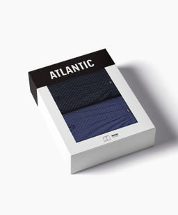 ATLANTIC 2MBX-069 Трусы боксеры Button - набор 2 шт. темно-синий + темно-голубой  фото 6