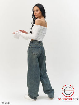 Джинсы багги стрейч женские - Bruno фото 5