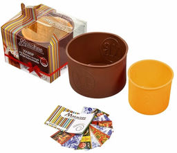 Набор силиконовых форм для выпечки куличей Пасхальный, 2 формы (1,5л, 1л), цвет в ассортименте MARMITON