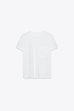 MERCERISED COTTON T-SHIRT - Zara фото 20