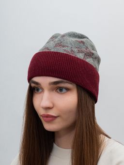 Шапка SEEBERGER арт. 18202-0 TURN-UP BEANIE (бордовый)