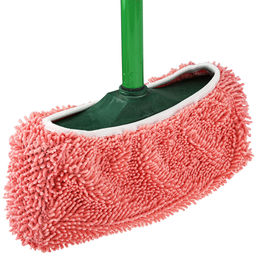 Насадка на швабру Служанка микрофибра 30х14см, на резинке (на швабру с длинным ворсом/швабру паркетную), коралловый, упаковка: на картоне, Домашняя мода (Россия)