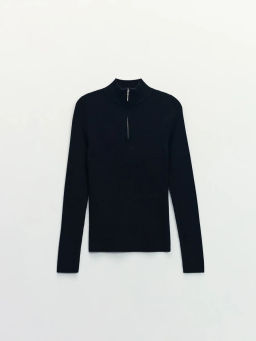 Джемпер в рубчик с молнией / Zarina