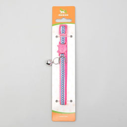 Ошейник с декоративной светоотражающей полосой, имитация нейлона, 30 х 1 см, оранжевый - Пижон фото 4