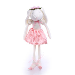 Мягкая игрушка Зайка, белая