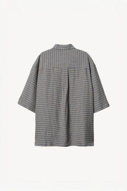 CAMISA OVERSIZE FIT CUADROS WILLY CHAVARRIA X ZARA / Azul / Blanco  фото 5