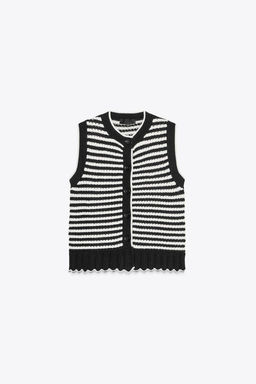 STRIPED KNIT WAISTCOAT TOP - Zara фото 4