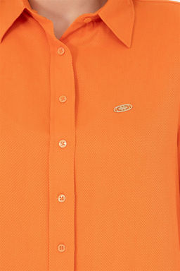 U. S. Polo Assn / Женская оранжевая рубашка с длинным рукавом - U.s. polo assn фото 13