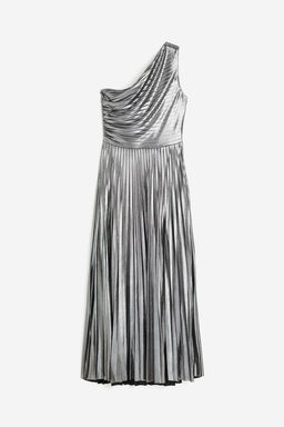 Vestido metalizado de un hombro