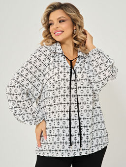 Блузка 0059-27п кремово-белый - Dora фото 27