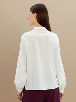 Блузка с рюшами OD-976-1 белый