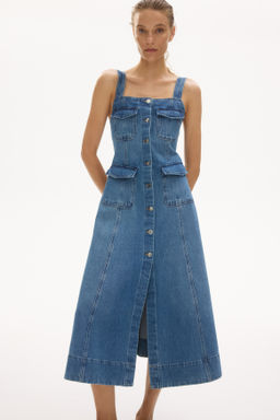 Button-front denim dress - H&m фото 2