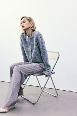 Cardigan en punto pointelle - H&m фото 2