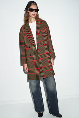 OVERSIZE CHECK COAT - Zara фото 10