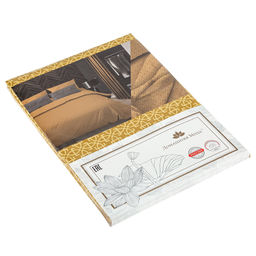 Простыня Евростандарт на резинке Созвездие, желтый 160х200см, свесы 27см, бязь Комфорт 121г/м2, хлопок 100%, упаковка классическая ПВХ 28х41см, Домашняя мода (Россия)  фото 2