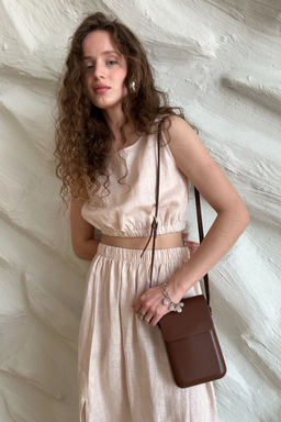 Топ лён PUFF095/01/Крем-брюле