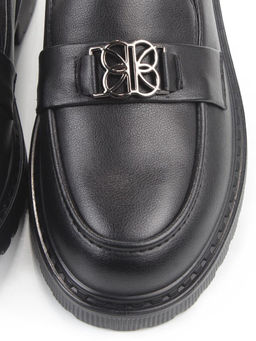 03-PDHL242-1 BLACK Лоферы женские (натуральная кожа)