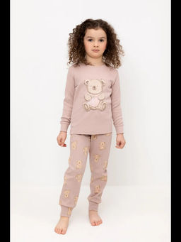 Crockid _ К 1541/кофейный,медвежонок с бантиком пижама дет