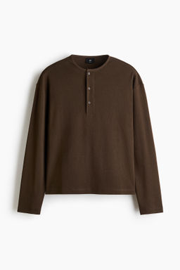 Camiseta con cuello panadero Relaxed Fit