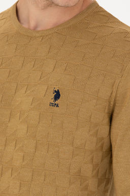 U. S. Polo Assn Мужской базовый свитер светло-хаки - U.s. polo assn фото 21