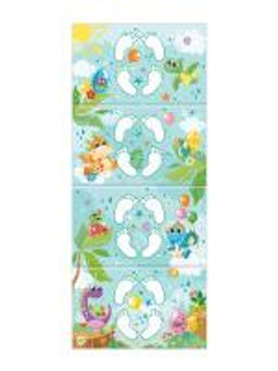 VAL DN-A614-F Коврик дет гимнастич Топоножка, 60*144 см, 4 блока, цвет голуб., ДИНОЗАВРИКИ, шт