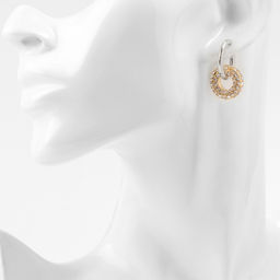 Серьги со съёмным элементом Трансформер круги, цвет серебро с золотом - Qf фото 3