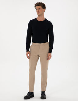 Bej Ex. Slim Fit Kuma_ Pantolon