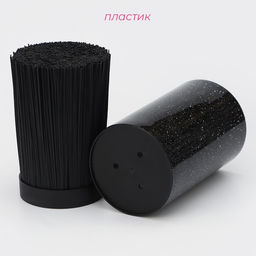 Подставка для ножей с наполнителем Доляна «Зефир», 11×18 см, чёрная