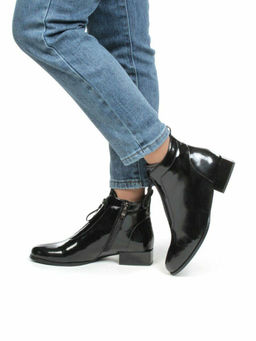 01-C1453-1-21R100-M BLACK Ботинки демисезонные (натуральная кожа, байка) - Фабричный китай фото 3