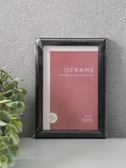 Фоторамка для фото 10×15 см Oframe, пластик, чёрный, (пластиковый экран)