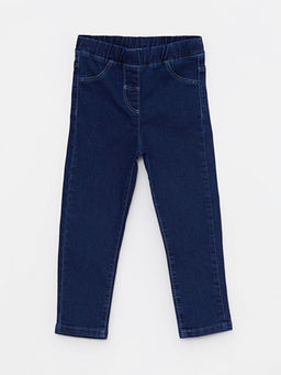 Beli Lastikli Basic K?z Bebek Jean Pantolon