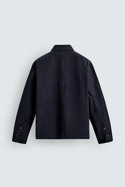SOBRECAMISA DENIM REGULAR FIT / Azul noche - Zara фото 8