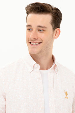 Мужская рубашка Camel с коротким рукавом - U.s. polo assn фото 4