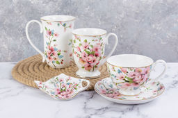 Чайн. пара 2 пр. 300 мл 12,5*9,5*7 см Яблоневый цвет на белом на ножке, NEW BONE CHINA - Elan gallery фото 23