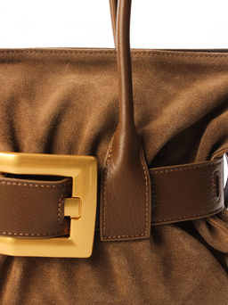 LACCOMA сумка АМ2426-Ф-коричневый натуральная замша кожа