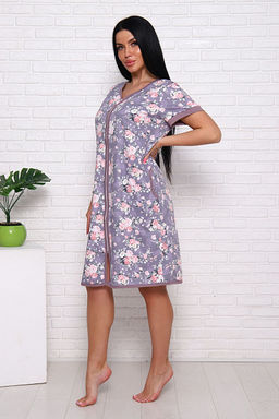 Халат женский с карманами на молнии "Розы" (933-5)