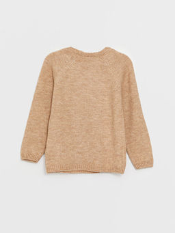 Bisiklet Yaka Desenli Uzun Kollu K?z ?ocuk Triko Kazak - Waikiki фото 2