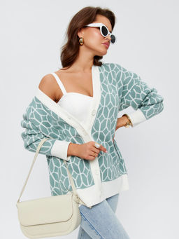 K12272 Кардиган (вязаный трикотаж) МЯТНЫЙ