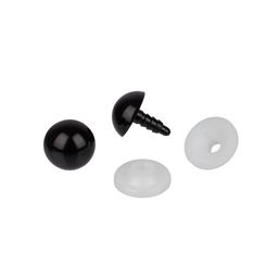 HobbyBe PGK-18 Глаза пластиковые с фиксатором d 18 мм 5 х 2 шт. черные