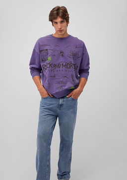 Rick and Morty Bask?l? Mor Sweatshirt