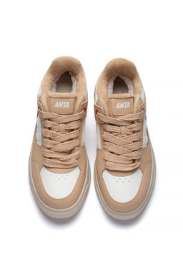 Кеды повседневные утепленные Бежевый/Коричневый A LOGO