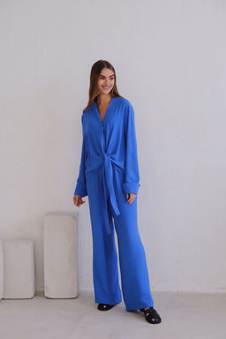 10352 Костюм из рубашки и брюк электрик - Martichelli фото 4