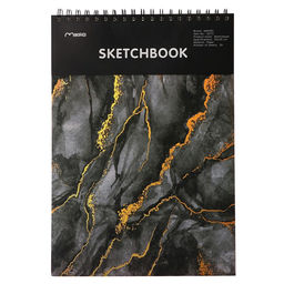 Скетчбук Calligrata «Геометрия» 30 листов, плотность 130 г/м², 25×35 см, жёсткая подложка, МИКС